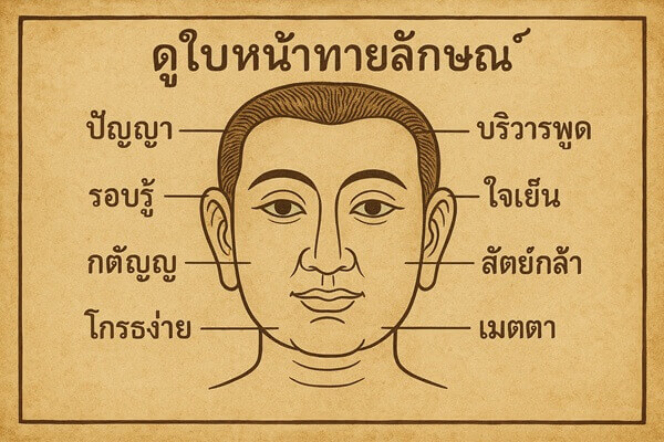 ดูใบหน้าทายนิสัยคนแบบโบราณ